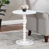 image:imageConvenience Concepts Classic Accents Venetian Spindle Table 1775  Traditional Solid Wood Round Side Accent Display Pedestal for Transitional Living Room Entryway Hallway or Bedroom BlackWhite