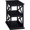 image:imageConvenience Concepts Coventry Chairside End Table 14  Farmhouse Narrow Side Accent with Storage Shelves for Transitional Modern Living amp Family Room DriftwoodWhiteBlack