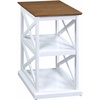 image:imageConvenience Concepts Coventry Chairside End Table 14  Farmhouse Narrow Side Accent with Storage Shelves for Transitional Modern Living amp Family Room DriftwoodWhiteDriftwoodWhite