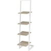 image:imageConvenience Concepts Designs2Go 4 Tier Ladder Bookshelf Ice White  WhiteIce White  White