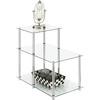 image:imageConvenience Concepts Designs2Go Classic Glass 3 Tier Step End Table Glass