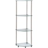image:imageConvenience Concepts Designs2Go Classic Glass 4 Tier Corner ShelfGlass