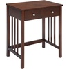 image:imageConvenience Concepts Designs2Go Mission Desk 26  Contemporary Modern Office Den Desk with Keyboard Drawer Modern Vanity Hall Table OakEspresso