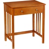 image:imageConvenience Concepts Designs2Go Mission Desk 26  Contemporary Modern Office Den Desk with Keyboard Drawer Modern Vanity Hall Table OakOak