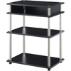 image:imageConvenience Concepts Designs2Go No Tools Printer Stand with Shelves BlackBlack
