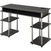 image:imageConvenience Concepts Designs2Go No Tools Student Desk with Charging Station and Shelves Charcoal GrayCharcoal Gray