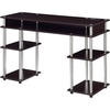 image:imageConvenience Concepts Designs2Go No Tools Student Desk with Charging Station and Shelves GrayEspresso