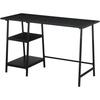 image:imageConvenience Concepts Designs2Go Trestle Wood Metal Desk WhiteWhiteBlackBlack
