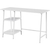 image:imageConvenience Concepts Designs2Go Trestle Wood Metal Desk WhiteWhiteWhiteWhite