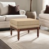 image:imageConvenience Concepts Designs4Comfort Elizabeth Ottoman 265  Transitional Upholstered Footrest Coffee Table amp Seat with Solid Spindle Wood Legs for Classic Living Room Bedroom Tan Fabric