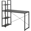 image:imageConvenience Concepts Desigsn2Go Office Workstation Desk with USB Ports amp AC Outlets 4425  Modern Writing Accent with Charging Station amp Storage Shelves for Dorm Room Home Study amp Den WhiteCharcoal GrayBlack