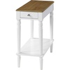 image:imageConvenience Concepts French Country No Tools Chairside End Table with Shelf DriftwoodWhiteDriftwoodWhite
