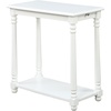image:imageConvenience Concepts French Country Regent Chairside End Table 2375  Traditional Farmhouse Side Table with PullOut Table Shelf End Table with Storage Shelf for Living Room WhiteWhite