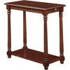 image:imageConvenience Concepts French Country Regent Chairside End Table 2375  Traditional Farmhouse Side Table with PullOut Table Shelf End Table with Storage Shelf for Living Room WhiteMahogany