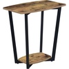 image:imageConvenience Concepts Graystone End Table Weathered Gray  Black FrameBarnwoodBlack