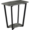 image:imageConvenience Concepts Graystone End Table Weathered Gray  Black FrameCementBlack