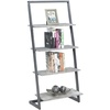 image:imageConvenience Concepts Graystone Ladder Bookshelf BarnwoodBlackFaux BirchSlate Gray