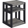 image:imageConvenience Concepts Monterey End Table with Shelves Weathered GrayBlackWeathered GrayBlack