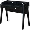 image:imageConvenience Concepts Newport Deluxe 2 Drawer Desk with Shelf IvoryBlack
