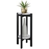 image:imageConvenience Concepts Newport Deluxe 2 Tier Plant Stand 1475  Modern Industrial Plant or Vase Display Stand for Living Room Office Den Hallway Faux CementBlackFaux CementBlack