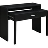 image:imageConvenience Concepts Newport JB ConsoleSliding Desk with Drawer and Riser WhiteBlack