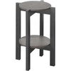 image:imageConvenience Concepts Newport Medium Plant Stand BlackFaux Cement  Weathered Gray