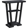 image:imageConvenience Concepts Newport V Console Table 315  Modern Sofa Table with Storage Shelves Narrow Entryway Hall Table for Living Room Display Accent Table Weathered GrayBlack