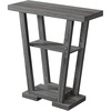 image:imageConvenience Concepts Newport V Console Table 315  Modern Sofa Table with Storage Shelves Narrow Entryway Hall Table for Living Room Display Accent Table Weathered GrayWeathered Gray