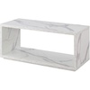 image:imageConvenience Concepts Northfield Admiral Coffee Table Black 18 in x 42 in x 18 inWhite Faux Marble