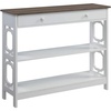 image:imageConvenience Concepts Omega 1 Drawer Console Table BlackDriftwood TopWhite Frame