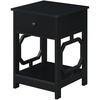 image:imageConvenience Concepts Omega 1Drawer End Table with Shelf BlackBlack