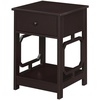 image:imageConvenience Concepts Omega 1Drawer End Table with Shelf BlackEspresso