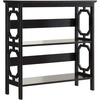 image:imageConvenience Concepts Omega 3 Tier Bookcase WhiteBlack