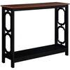 image:imageConvenience Concepts Omega Console Table with Shelf CoralCherryBlack