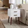 image:imageConvenience Concepts Oslo 2 Drawer End Table 1575  MidCentury Modern Minimalist Side Table with Storage Drawers for Living Room Family Room Bedroom GrayNaturalWhiteEspresso