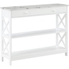 White Faux Marble/White