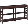 image:imageConvenience Concepts Oxford 2Drawer Console Table with Shelves 60 EspressoEspresso