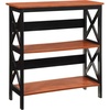 image:imageConvenience Concepts Oxford 3 Tier Bookcase Cherry  BlackCherryBlack