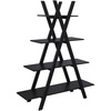 image:imageConvenience Concepts Oxford A Frame Bookshelf 4575  4Tier Farmhouse OpenConcept Bookshelf for Living Room Family Room XShaped Shelving Unit for Media amp Home Decor Office Storage BlackBlack