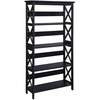 image:imageConvenience Concepts Oxford Bookcase 315  5Tier Farmhouse Bookcase for Living Room Modern Family Room Media amp Display Storage Organizer for Home Office Library Tall Shelving Unit BlackBlack