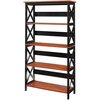 image:imageConvenience Concepts Oxford Bookcase 315  5Tier Farmhouse Bookcase for Living Room Modern Family Room Media amp Display Storage Organizer for Home Office Library Tall Shelving Unit BlackCherryBlack