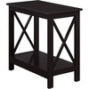 image:imageConvenience Concepts Oxford Chairside End Table with Shelf WhiteEspresso