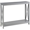 image:imageConvenience Concepts Oxford Console Table 395  Sofa Table with Storage Shelf Transitional Entryway Hall Table for Living Room and Bedroom Display Foyer Table Blush PinkGrey
