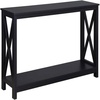 image:imageConvenience Concepts Oxford Console Table 395  Sofa Table with Storage Shelf Transitional Entryway Hall Table for Living Room and Bedroom Display Foyer Table Blush PinkBlack