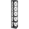 image:imageConvenience Concepts Oxford Corner Bookcase 12  5Tier Slim Farmhouse Bookcase for Modern Living amp Family Room Media Storage Organizer for Home Office Library Tall Shelving Unit Sea Foam BlueBlack
