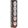 image:imageConvenience Concepts Oxford Corner Bookcase 12  5Tier Slim Farmhouse Bookcase for Modern Living amp Family Room Media Storage Organizer for Home Office Library Tall Shelving Unit Sea Foam BlueCherryBlack