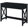 image:imageConvenience Concepts Oxford Desk with Charging Station 42 BlackBlack