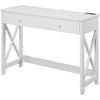 image:imageConvenience Concepts Oxford Desk with Charging Station 42 BlackWhite