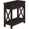 image:imageConvenience Concepts Oxford Flip Top End Table with Charging Station and Shelf Espresso