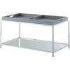 image:imageConvenience Concepts Palm Beach Coffee Table with Removable Trays and Shelf GrayGrey